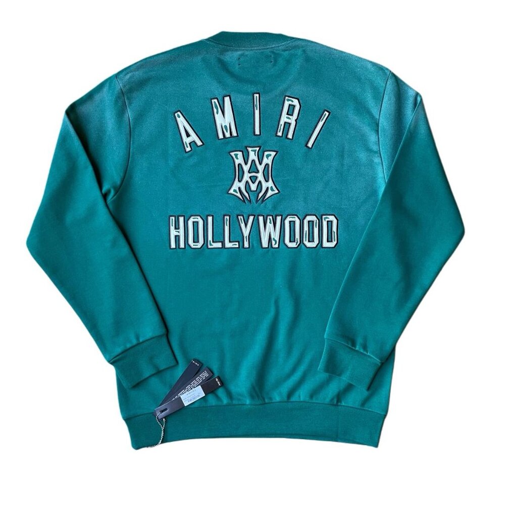 AMIRI MEN'S COTTON CASUAL SWEATERS GREEN COLOR 2XL SIZE